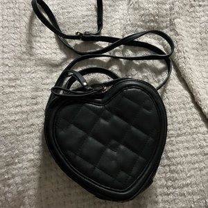 Culture Riot 3-D patent heart zip up leather Crossbody purse